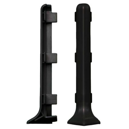 Угол наружный 60 мм черный для алюминиевого плинтуса (2 шт.) расширительные заклепки из алюминиевого сплава 200 штук