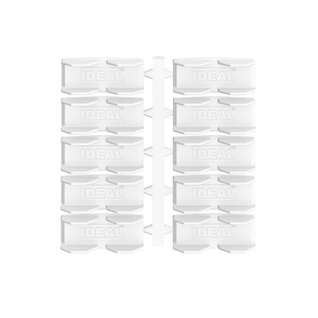 Соединитель скрытый Идеал Дюра 170 мм белый прямой (10 шт.)