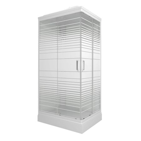 Душевая кабина Triton Квадро 100х80х228 см стекло прозрачное 4 мм с низким поддоном прямоугольник