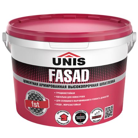 Шпаклевка цементная Unis Fasad базовая серая 5 кг