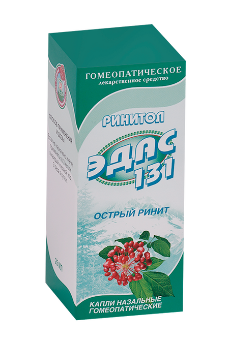 Эдас-131 Ринитол-Эдас, 25 мл, капли гомеопатические