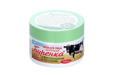 Крем Лошадиная сила Буренка д/лица с фитофлораном/пептидами, 100 мл