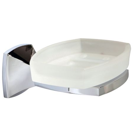 Мыльница для ванной WasserKraft Wern K-2500 с держателем стекло/металл хром (K-2529)