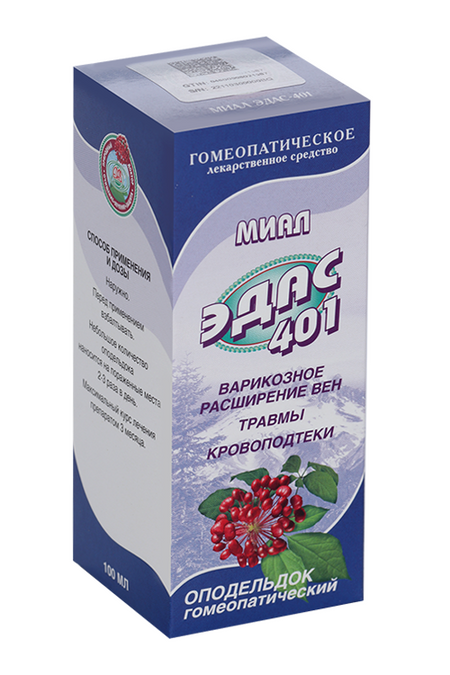 Миал Эдас-401, 100 мл, оподельдок гомеопатический
