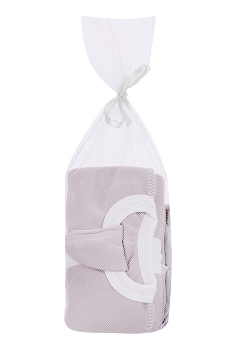 Набор Мьельк пеленка-кокон/шапочка/антицарапки Вайт сенд светло-серый