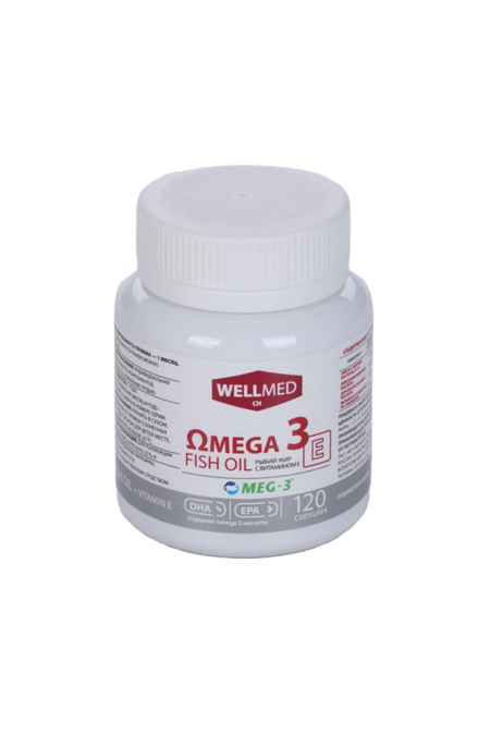 Рыбий жир с витамином Е, 260 мг, 120 шт, капсулы