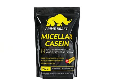 Протеин Prime Kraft казеиновый мицеллярный клубника, 900 г