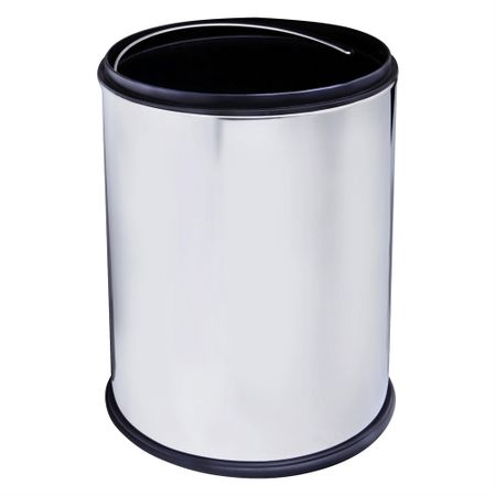 Ведро для мусора WasserKraft K-625 с крышкой 5 л металл хром