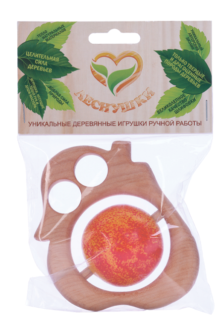 Погремушка Леснушки с горохом и бубенцом Спелая груша