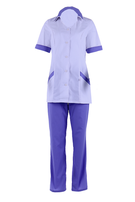 Костюм AVA Мираж медицинский белый/сиреневый р 96(170-176)