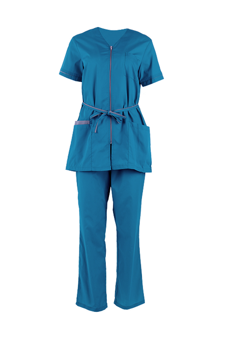 Костюм AVA Ксения медицинский 88-92/158-164, бирюзовый/серый кант ксения владимировна блохина нейропрописи для   6 8 лет