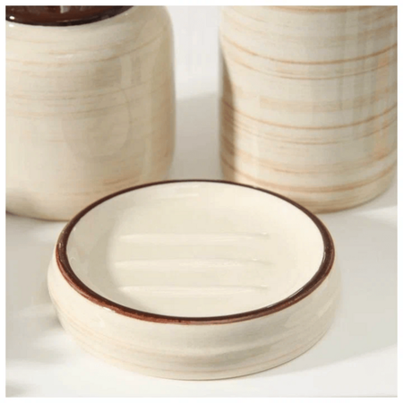 Набор аксессуаров д/ванной комнаты Жаклин 3 предмета мыльница/дозатор д/мыла/стакан бежевый жан клод грюмбер жаклин жаклин