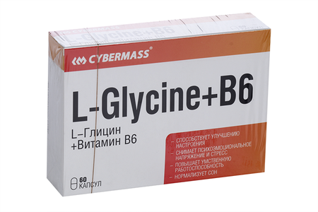 L-глицин+В6, 60 шт, капсулы (4626016623727)