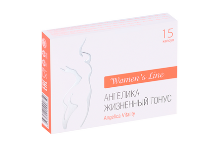 Ангелика Жизненный тонус Женская линия, 0,5 г, 15 шт, капсулы
