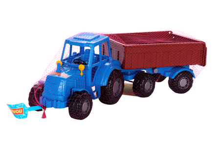 Игрушка Полесье Трактор Алтай с прицепом N1 синий