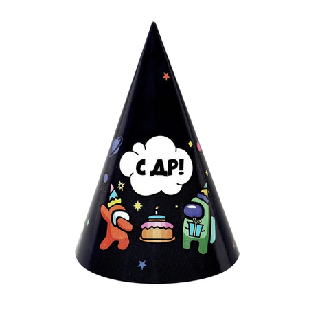 Колпак Страна Карнавалия бумажный «С ДР»