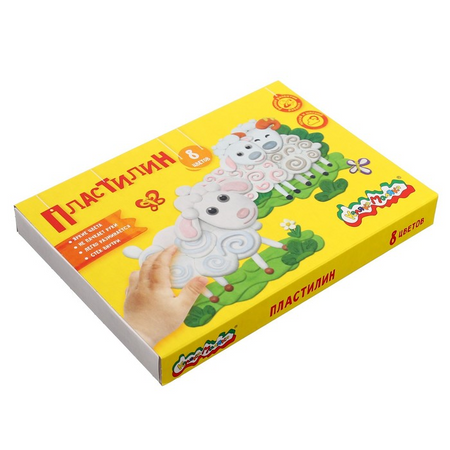 Пластилин Каляка-Маляка 8 цветов 120 г Каляка-Маляка со стеком для творчества каляка маляка квиллинг пчелка европодвес нккм п