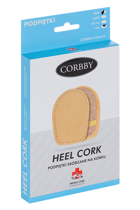 Подпяточник Corbby Heel Cork for men основа коры пробк дуба овеч кожа муж (большой) выс 1 см