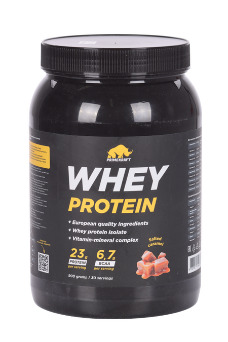 Протеин сывороточный Prime Kraft Соленая карамель, 900 г