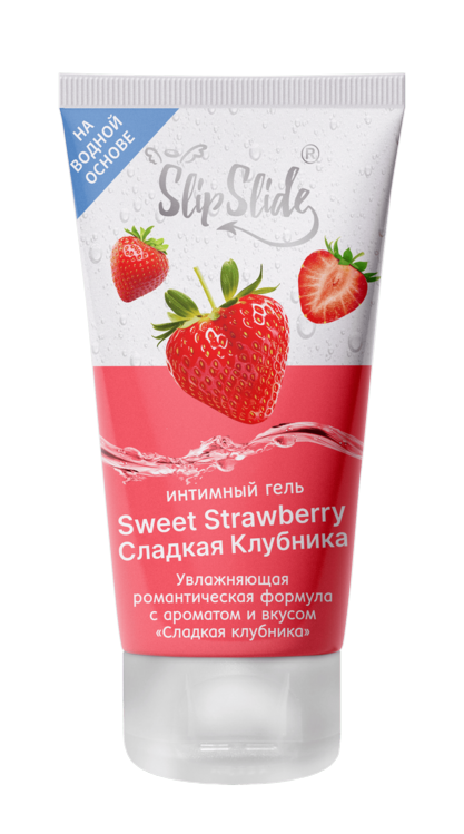 Гель-смазка интим СлипСлайд увлажн романтич формула Сладкая клубника, 50 мл