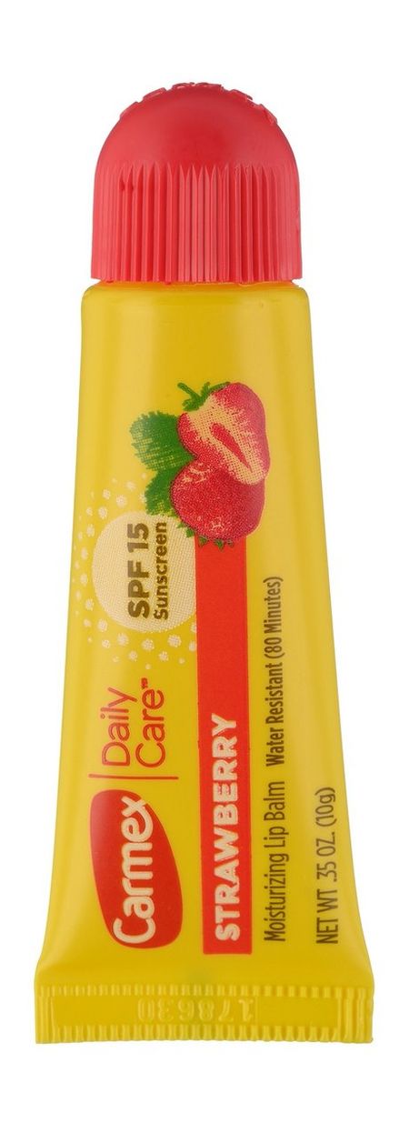 Carmex Daily Care Strawberry Moisturizing Lip Balm Tube SPF 15 вазелин косметический масло наруж фл 100 мл