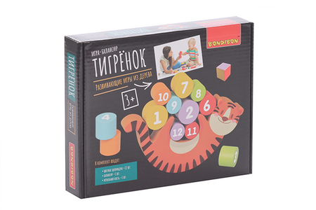 Игра-балансир BONDIBON развивающая из дерева Тигренок