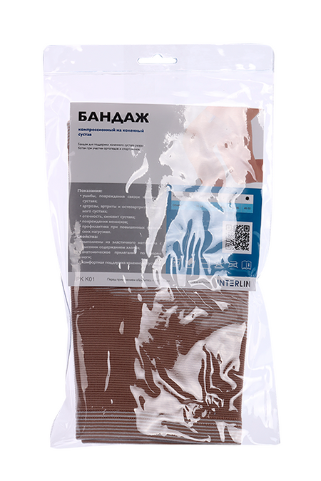 Бандаж ИНТЕРЛИН РК К01 компресс на коленный сустав бежевый р XXL