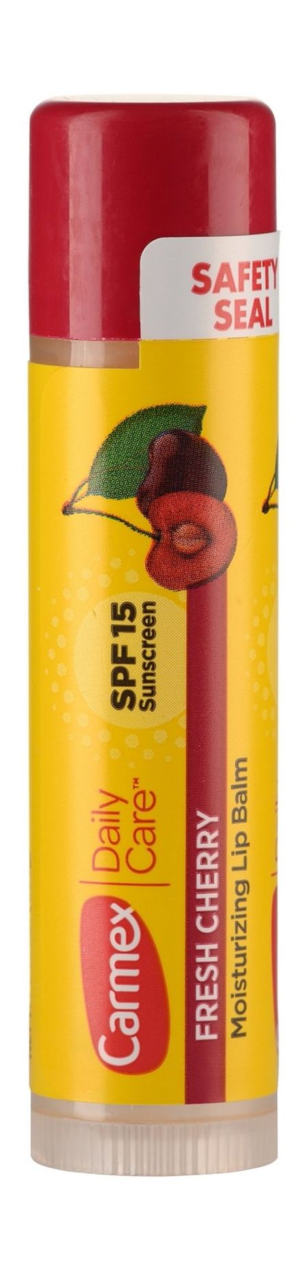 Carmex Daily Care Fresh Cherry Moisturizing Lip Balm Stick SPF 15 вазелин косметический масло наруж фл 100 мл