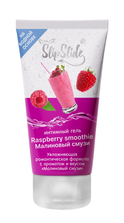 Гель-смазка интим СлипСлайд увлажн романтич формула Малиновый смузи, 50 мл