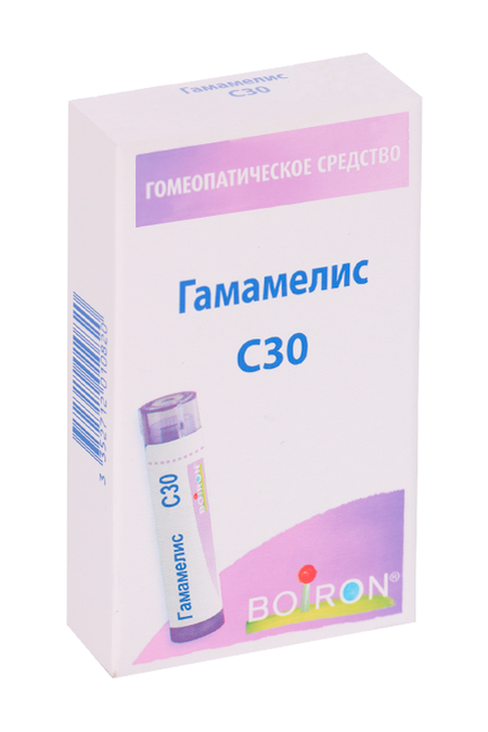 Гомеопатические монокомпонент препараты растительн происхожд 4 г, гранулы гомеопатические C30 Гамамелис