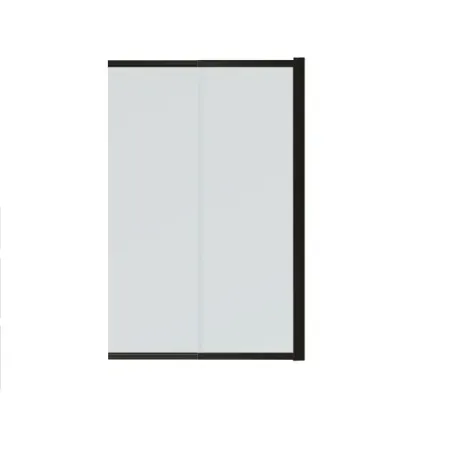 Ширма на ванну Mebelvann раздвижной 98x150 см прозрачное стекло профиль черный