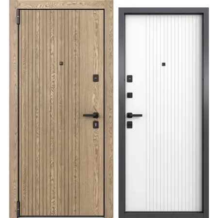 Дверь входная металлическая Клауд Форест 95x205 см левая бьянко