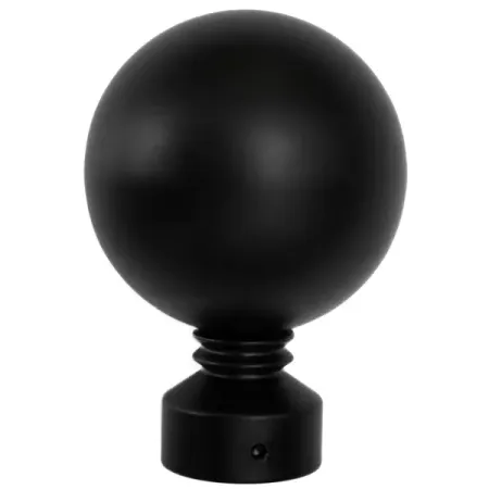 Наконечник для карниза Мульти Шар ионический металл цвет черный матовый 2x7 см