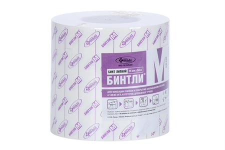 Бинт Бинтли-М липкий воздухо и паропрониц повыш драпир 15 см х 50 м