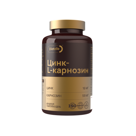 Биологически активная добавка к пище «Zinc-L-Carnosine (Хелат цинка-L-карнозин)» 60 капсул