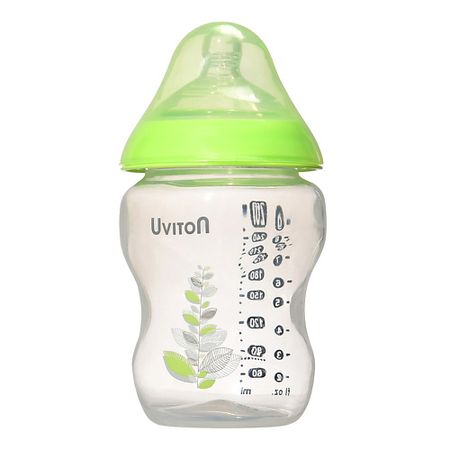 Бутылочка для детей UVITON Бутылочка для новорожденных антиколиковая курносики бутылочка 250 мл 11130 силикон соска