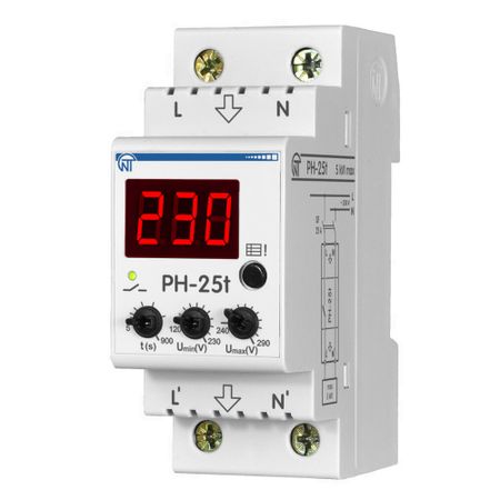Реле напряжения Новатек-Электро РН-25t 230 В 25 А тип AC (7858059)