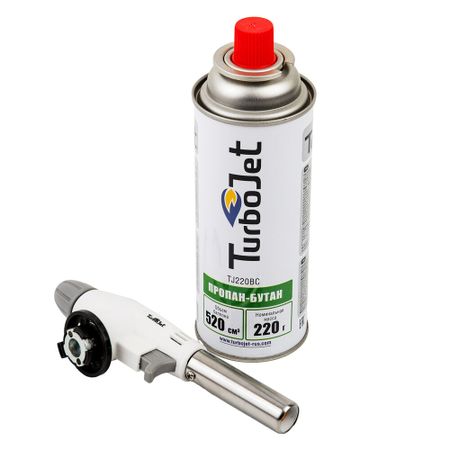 Горелка с газовым баллоном Turbojet TJ723-B с пьезоподжигом и регулятором