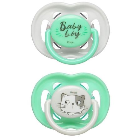 Пустышка UVITON Пустышка 0-6 мес для новорожденных с колпачком 2 шт.