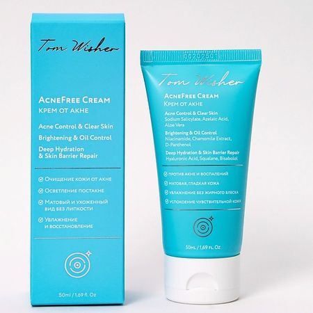 Крем для лица TOM WISHER Крем от акне от высыпаний от прыщей от воспалений