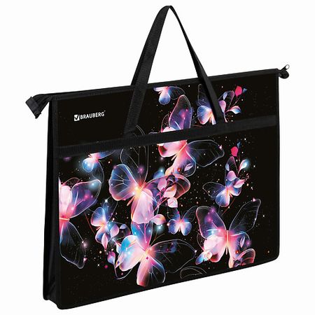 Папка для бумаг BRAUBERG Папка для рис и чертежей А3 пластик Бабочки горшок для орхидей бабочки 3d 0 7л d11 5см h10 5см прозрачный пластик