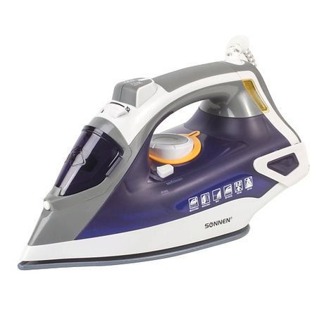 Утюг SONNEN Утюг SI-240 2600Вт фиолетовый утюг brayer br4006 2400вт 140г мин керамика фиолетовый