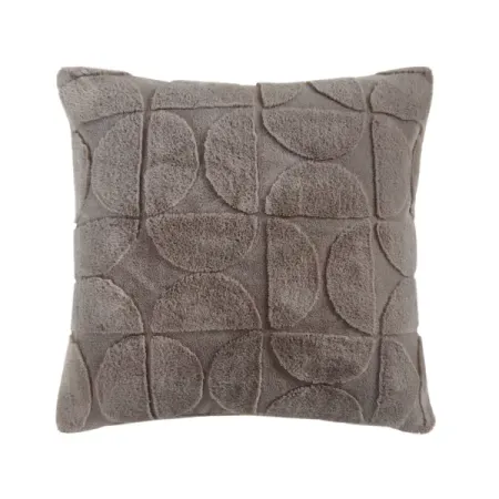 Подушка Кадис 45x45 см цвет серо-коричневый черные геометрические подушки из хлопка лен из 1 штуки