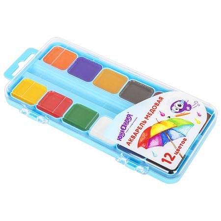 Краски ЮНЛАНДИЯ Краски акварельные Юнландик-художник, медовые стикеры акварельные винтажные фиолетовые blingird