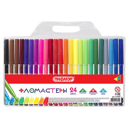 Набор фломастеров ПИФАГОР Фломастеры для рисования Яркие цвета кистей для рисования chouxiongluwei 3шт