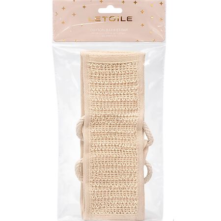 Мочалка ЛЭТУАЛЬ Мочалка-лента для душа из хлопка Letoile Cotton Bath Strap портативная сумка для салфеток moonbiffy из стираного хлопка