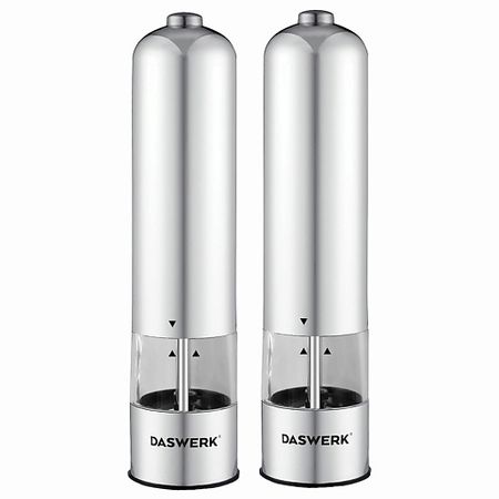 Мельница для специй DASWERK Набор мельниц для соли и специй электрические с подсветкой мини бутылочки для специй 10 мл