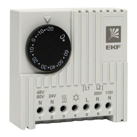Термостат на DIN-рейку NO-NC EKF PROxima 71х30х71 мм 230 В IP20 5-10 A (thermo-no-nc-din)