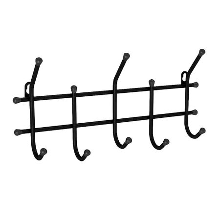 Вешалка настенная металлическая 5 крючков черная Sheffilton Стандарт 2/5 настенная вешалка для украшений lesaiyarr пластиковая белая 9 шт