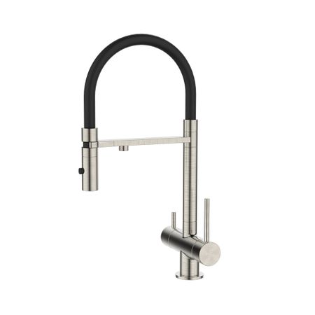 Смеситель для кухни Iddis Ace сатин с гибким изливом с подключением к фильтру однорычажный (ACEBNFFi05) картридж для смесителя iddis bl cd 35мм